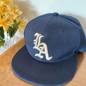 LA Embroidered Baseball Cap - Navy